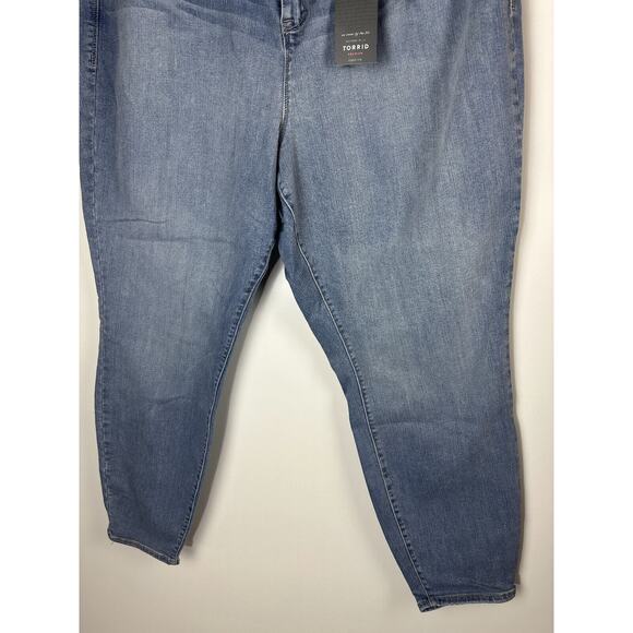NWT Torrid Sky High Skinny Jean Premium Stretch Medium Wash Blue Plus Size 26 - Picture 4 of 12